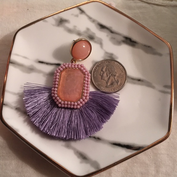 SUGARFIX Pink and purple fringe earrings - Picture 2 of 3